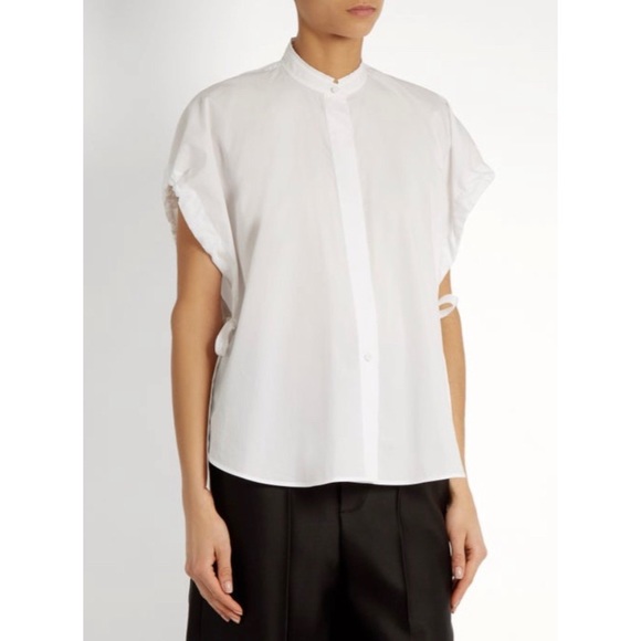 Helmut Lang Tie-side cotton-poplin shirt - Picture 2 of 8